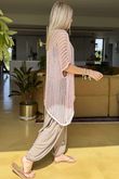 Made in Italy Fisherman Layering Knit Rose